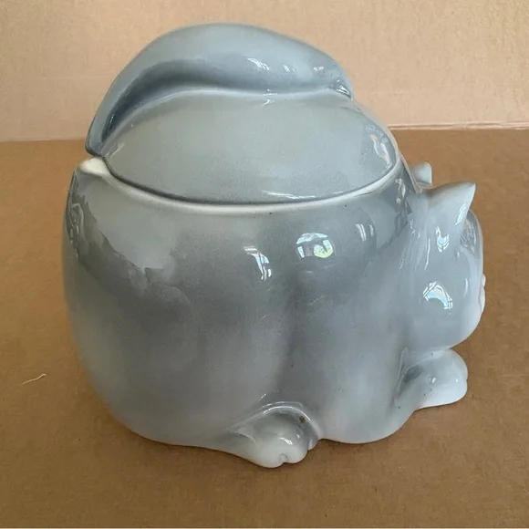 Vintage 1980 Hand painted Otagiri Cat Cookie Jar Made in Japan Kitty Cookie Jar - Picture 9 of 15